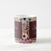 Elegante, rosa Anemone, geometrische Rahmen der Bl Verwandlungstasse (Mittel)