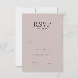 Elegante rosa Antwortkarte RSVP Karte