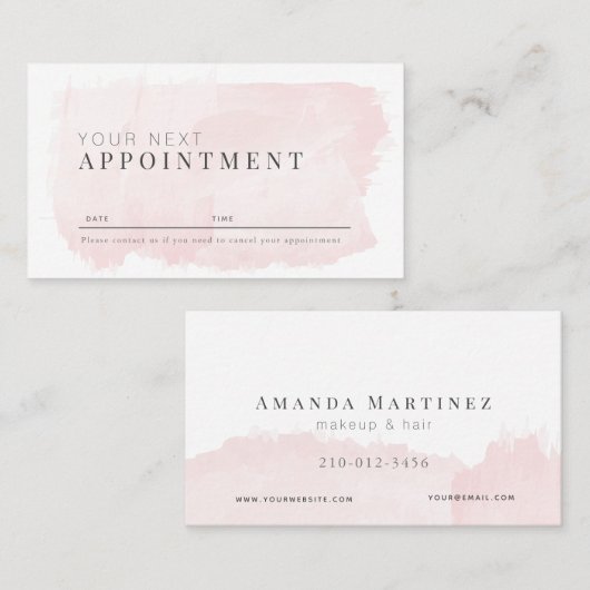 Elegante Rosa Aquädukte Salon Besichtigung der Alp Visitenkarte (Vorne/Hinten)