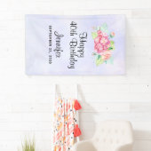 Elegante Rosa Aquarell Blume Bouquet Geburtstag Banner (Insitu)