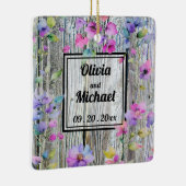 Elegante rosa Aquarellfarben-Blume aus Not Keramikornament (Rechts)