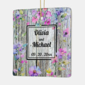 Elegante rosa Aquarellfarben-Blume aus Not Keramikornament (Links)