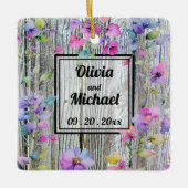 Elegante rosa Aquarellfarben-Blume aus Not Keramikornament (Vorderseite)