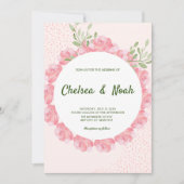 Elegante rosa Aquarellfarben - Einladung (Vorderseite)