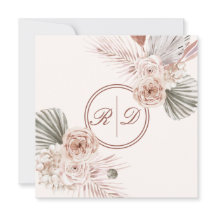 Elegante rosa Aquarellfarben-Monogramm