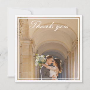 Elegante rosa Aquarellfarben-Monogramm Dankeskarte