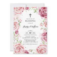 Elegante rosa Aquarellfarben-Rose rahmen Baby Sege