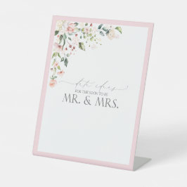 Elegante rosa Aquarellfarben Sockelschild