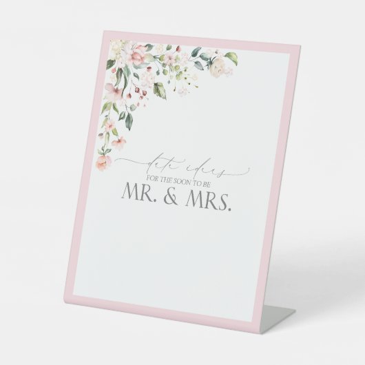 Elegante rosa Aquarellfarben Sockelschild (Vorderseite)