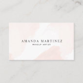 Elegante Rosa Aquarellfarben Soziale Medien Visitenkarte (Vorderseite)