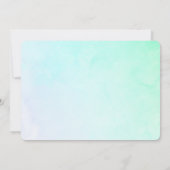 Elegante rosa Aquarelltasche Babydusche Einladung (Rückseite)