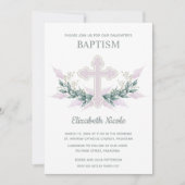 Elegante rosa Aquarelltaufe (Vorderseite)