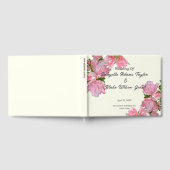 Elegante Rosa Azaleen & Elfenbeinblütenhochzeit Gästebuch (Voll)