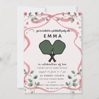 Elegante rosa Babyparty-Einladung Einladung