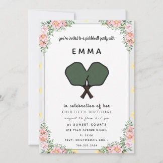 Elegante rosa Babyparty-Einladung Einladung