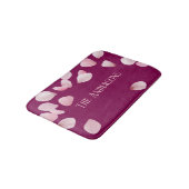 Elegante rosa Badezimmer-Matte Badematte (Schrägansicht)
