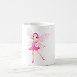Elegante rosa Ballerina Fee Tanzliebhaber Kaffeetasse