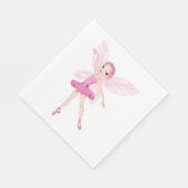 Elegante rosa Ballerina Fee Tanzliebhaber Serviette (Ecke)