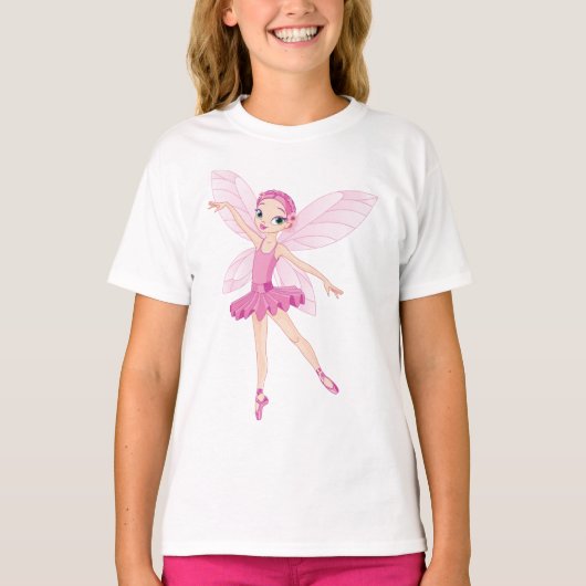Elegante rosa Ballerina Fee Tanzliebhaber T-Shirt (Vorderseite)