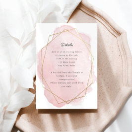 Elegante rosa Bat Mitzvah Empfang Card Begleitkarte