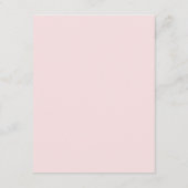 Elegante rosa Bat Mitzvah Empfang Card Begleitkarte (Rückseite)