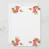 Elegante rosa Baumblüten Baby-Dusche Einladung (Rückseite)