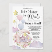 Elegante Rosa Bläserblüten Kinderdusche per Mail Einladung (Vorderseite)