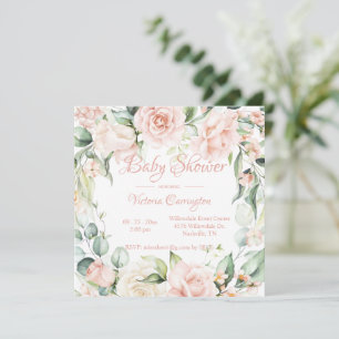 Elegante rosa Bläserdusche Einladung
