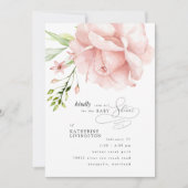 Elegante rosa Bläserdusche Einladung (Vorderseite)