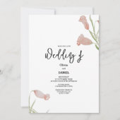 Elegante Rosa Bläserei Einladung (Vorderseite)