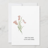 Elegante Rosa Bläserei Einladung (Rückseite)