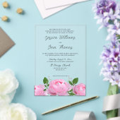 Elegante Rosa Bläserne Hochzeitsakrale Einladungen (In Situ (Hochzeit))