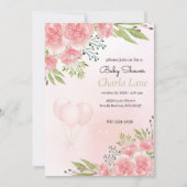 Elegante Rosa Bläsernspülung Einladung (Vorderseite)