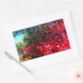 Elegante Rosa Blätter für Herbstbäume Rechteckiger Aufkleber (Umschlag)