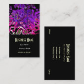 Elegante rosa, blau, weiß, schwarze Visitenkarte (Vorne/Hinten)