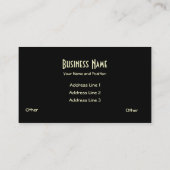 Elegante rosa, blau, weiß, schwarze Visitenkarte (Rückseite)