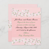 Elegante Rosa Blossom Einladung zur Hochzeit (Vorne/Hinten)