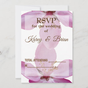 Elegante rosa Blossom UAWG Foto-Karte Einladung