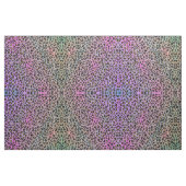 Elegante Rosa Blue Gold Glitzer Black Leopard Prin Stoff (Yard (91,4 cm))