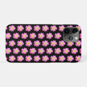 Elegante rosa Blume auf schwarz Case-Mate iPhone Hülle (Rückseite (Horizontal))