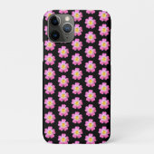Elegante rosa Blume auf schwarz Case-Mate iPhone Hülle (Rückseite)