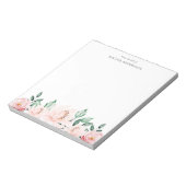 Elegante rosa Blume aus dem Schreibtisch des Notep Notizblock (Rotiert)