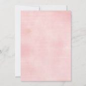 Elegante rosa Blume Baby in Bloom Baby Dusche Einladung (Rückseite)