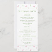 Elegante, rosa Blume Blooms Hochzeitsprogramme (Rückseite)