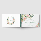 Elegante Rosa Blume Blumenzehen Gästebuch (Voll)