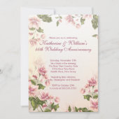 Elegante rosa Blume Blumenzwiebeln Einladung (Vorderseite)