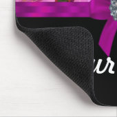 Elegante rosa Blume & Bogen Mousepad (Ecke)