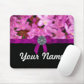 Elegante rosa Blume & Bogen Mousepad (Mit Mouse)