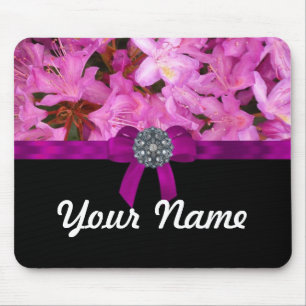 Elegante rosa Blume & Bogen Mousepad