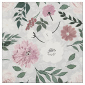Elegante Rosa Blume Botanisches Design Stoff (Muster)